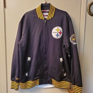 🔥Vintage Mitchell & Ness Pittsburgh Steelers Jckt